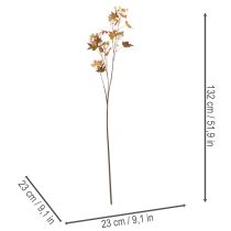 Artículo Rama artificial de liquidámbar otoñal con hojas y racimos de frutos, 132 cm.