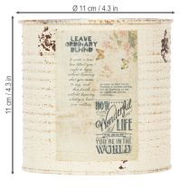 Artículo Maceta de hojalata color crema estilo shabby chic Ø11cm H10.5cm
