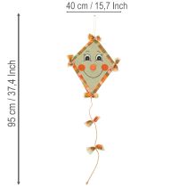 Artículo Dragón decorativo con cara y colgador, decoración otoñal, 40 cm, 2 piezas