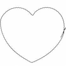 Corazones de alambre 20cm anillos ondulados corona corazón 10ud