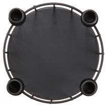 Artículo Cesta de alambre cesta decorativa de metal portavelas negro Ø23,5cm