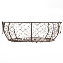 Artículo Cesta de alambre con asa marrón Ø35/30/25cm Juego de 3