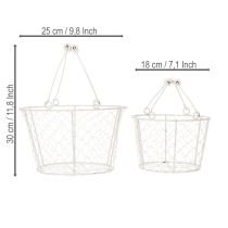 Artículo Cestas de alambre decorativas como solución decorativa para un diseño de jardín creativo, 30 cm, 1 juego