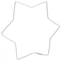 Artículo Anillo de onda de estrella de alambre estrellas de alambre para coronas 30cm 10 piezas