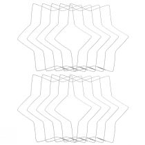 Artículo Anillo de onda de estrella de alambre estrellas de alambre para coronas 30cm 10 piezas