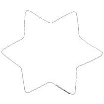 Artículo Anillo de estrella de alambre ondulado estrellas para corona navideña 20cm 10uds