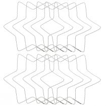 Artículo Anillo de estrella de alambre ondulado estrellas para corona navideña 20cm 10uds