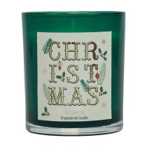 Vela perfumada Vela aromática navideña en vaso abeto balsámico verde Ø8cm