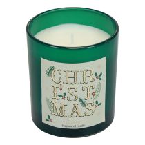 Vela perfumada Vela aromática navideña en vaso abeto balsámico verde Ø8cm