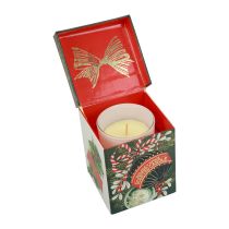 Artículo Vela perfumada vela navideña de cristal vela navideña blanca 7,5 cm