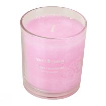 Vela perfumada en vaso vela perfumada de flor de cerezo rosa Al.8cm