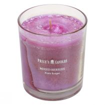 Artículo Vela perfumada en vaso aroma de verano mezcla de bayas violeta Al.8cm