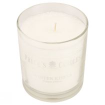 Vela perfumada en vaso vela perfumada Navidad blanca Al.8cm