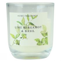 Artículo Vela perfumada en vaso bergamota lima albahaca Ø7,5cm H8,5cm