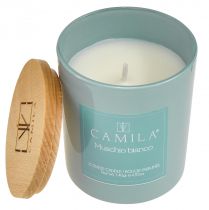 Vela perfumada en vaso Camila White Musk Ø7,5cm H8cm