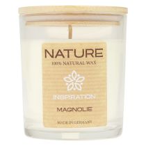 Vela perfumada en vaso de cera natural Wenzel Candles Magnolia 85×70mm