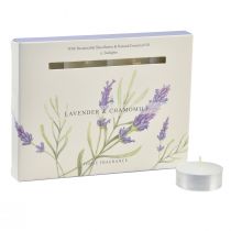 Artículo Velas perfumadas lavanda manzanilla velas de té blanco Ø3,5cm 12 piezas