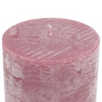 Artículo Velas lisas rosa viejo 50x100mm 4uds