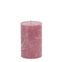 Velas lisas rosa viejo 60x100mm 4ud