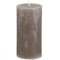 Artículo Velas de colores lisos velas de pilar marrón 50×100mm 4 piezas