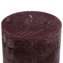 Artículo Velas unicolor burdeos 60x100mm 4ud