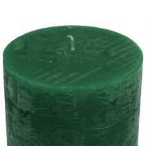 Artículo Velas lisas verde oscuro 60x100mm 4uds