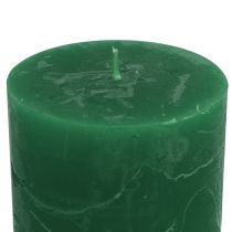 Artículo Velas de color liso verde oscuro 60x80mm 4ud