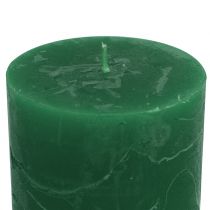 Artículo Velas de colores lisos verde oscuro 60x80mm 4uds