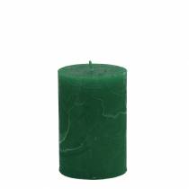 Artículo Velas lisas verde oscuro 70x100mm 4 piezas