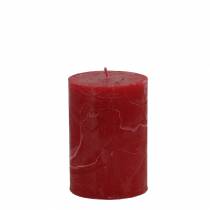 Artículo Velas de colores lisos rojo oscuro 70x100mm 4uds