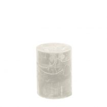 Artículo Velas unicolor gris 60x80mm 4ud