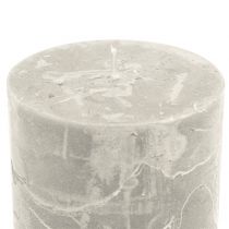 Artículo Velas unicolor gris 60x80mm 4ud