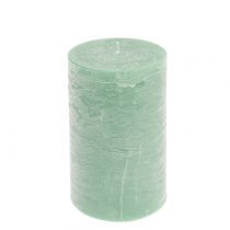 Artículo Velas color liso verde claro 85x150mm 2uds