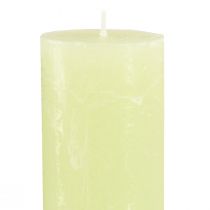 Artículo Velas lisas verde lima Velas cónicas 50×300mm 4 piezas