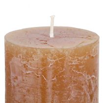 Artículo Velas de pilar de color sólido, caramelo, 50 x 100 mm, juego de 4, duración prolongada