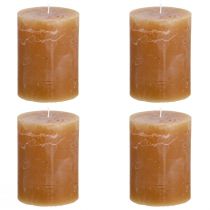 Artículo Velas de pilar de caramelo de color sólido de 60×80 mm, juego de 4, velas elegantes para decoración y comodidad.