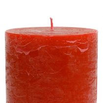 Artículo Velas color liso naranja 85x150mm 2uds