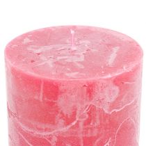 Artículo Velas de colores lisos rosa 60x80mm 4uds