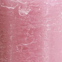 Artículo Velas lisas velas de pilar rosa rosa viejo 70×120mm 4 piezas
