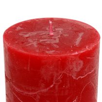 Artículo Velas de colores sólidos rojo 60x80mm 4pcs