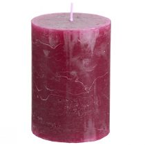 Artículo Velas de colores lisos en pilares Berry 70x100mm 4 piezas
