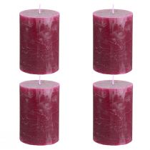 Artículo Elegantes velas de pilar de bayas de color liso de 70 x 100 mm, juego de 4: decoración, festivo, moderno