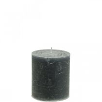 Artículo Velas de pilar antracita de color liso 70×80mm 4 piezas