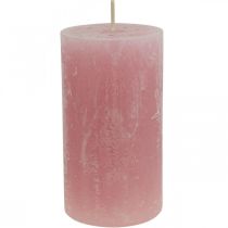 Artículo Velas de Colores Rosa Rústica Autoextinguible 60×110mm 4uds