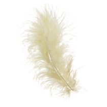 Artículo Plumas reales para manualidades en amarillo claro 5cm - 10cm 20g