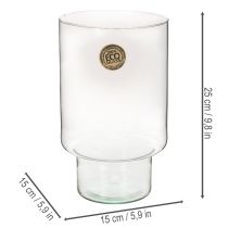 Artículo Recipiente cilíndrico de vidrio Eco Glass de 25 cm