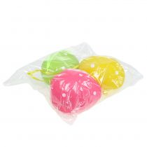 Artículo Huevo plástico colorido 15cm para colgar 3 piezas