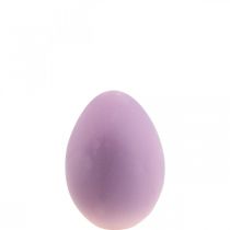 Huevo de pascua huevo decorativo plastico morado flocado 20cm
