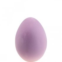 Artículo Huevo de Pascua huevo decorativo de plástico morado lila flocado 25cm
