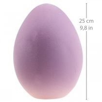 Huevo de Pascua huevo decorativo de plástico morado lila flocado 25cm
